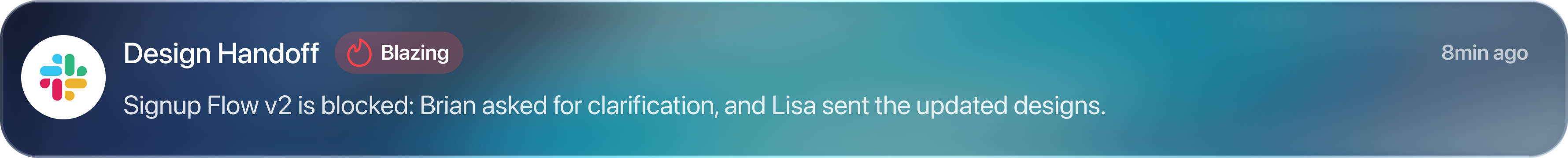 Mya showing a stalled Slack thread that needs attention